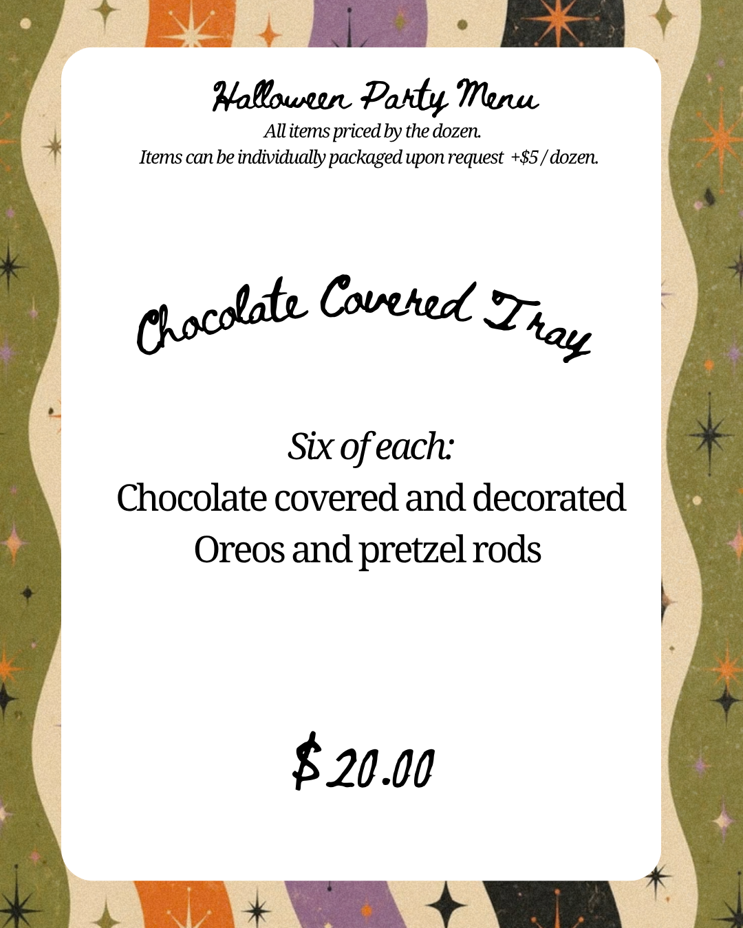 October Chocolate Tray