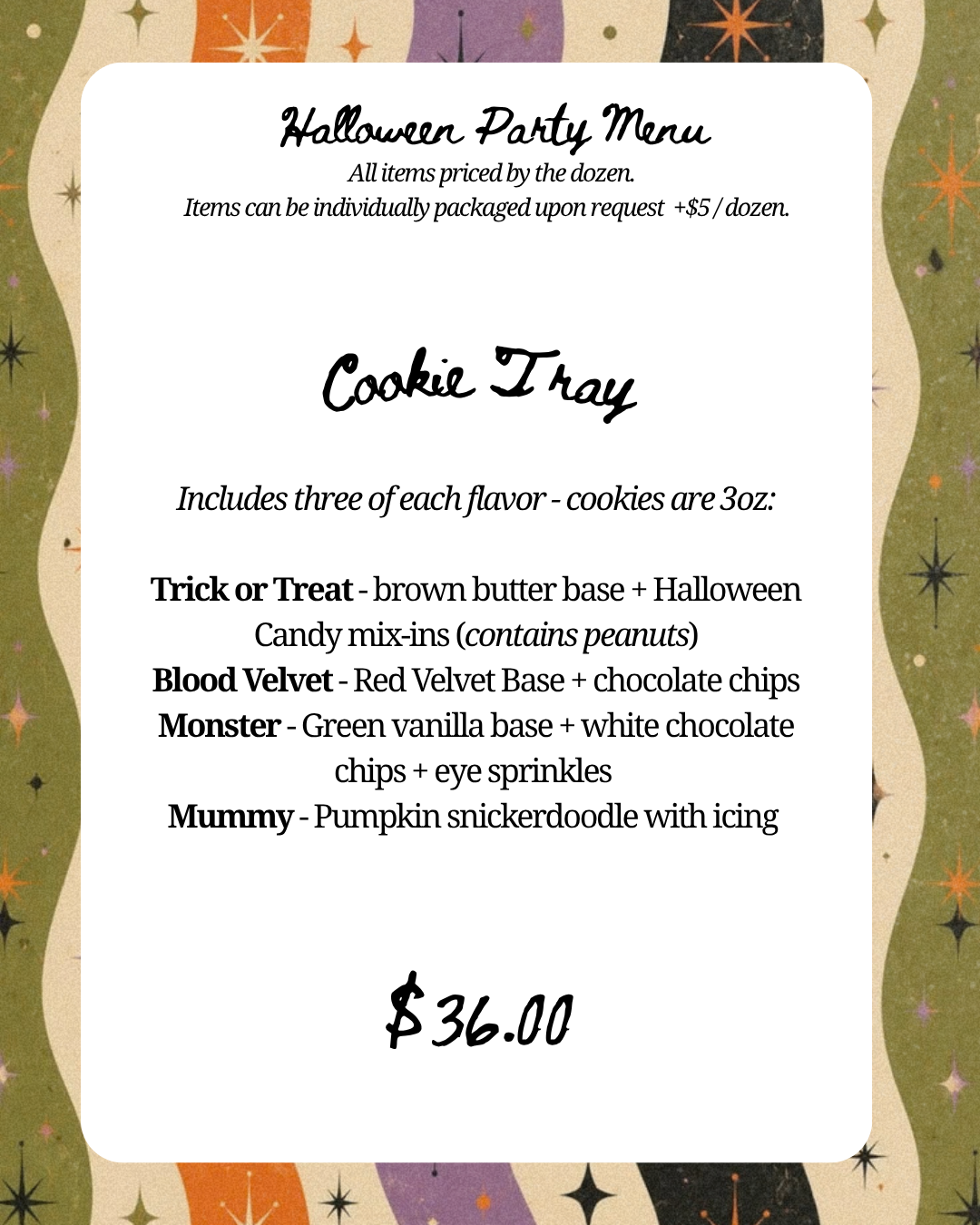 October Cookie Tray