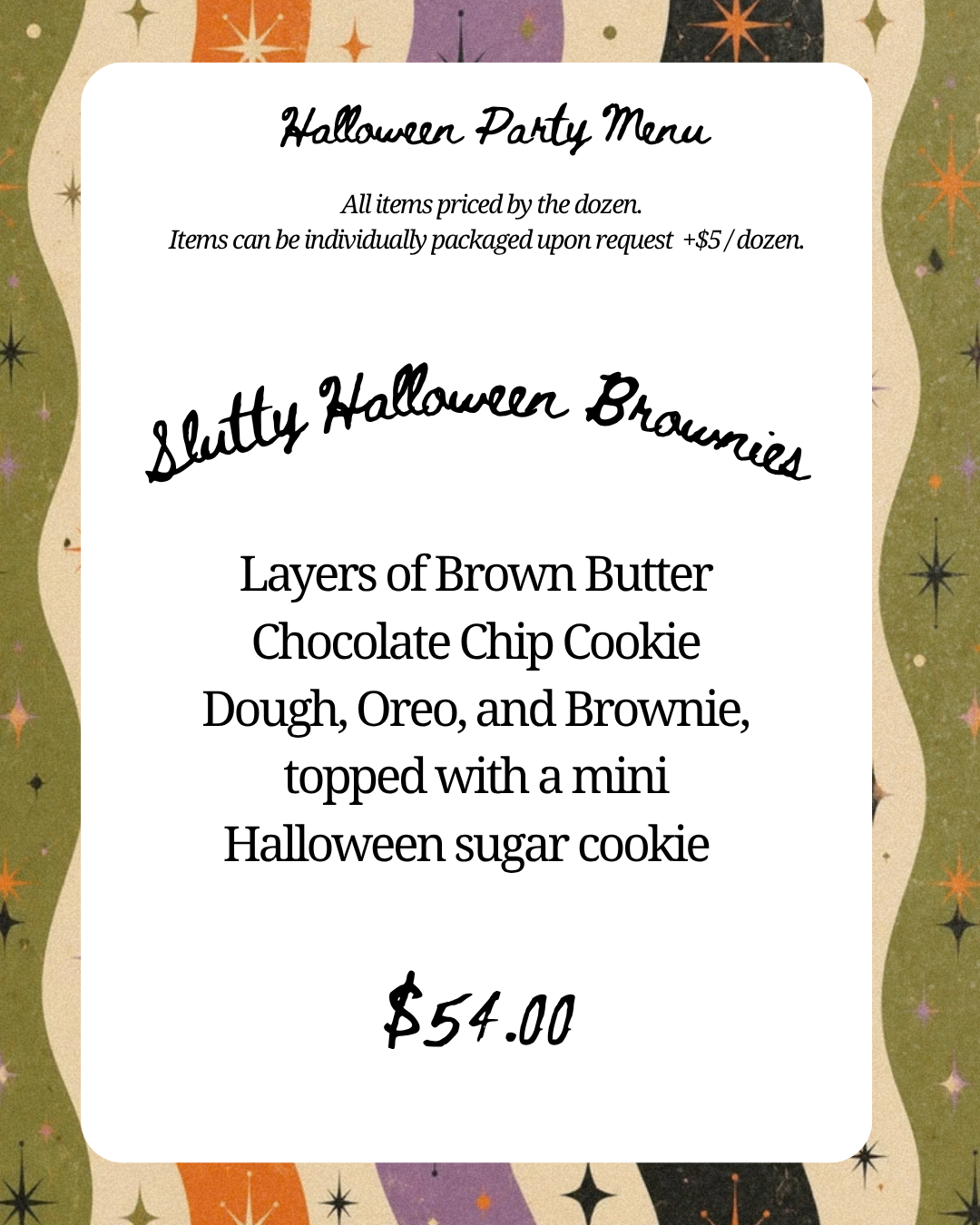 October Slutty Brownies